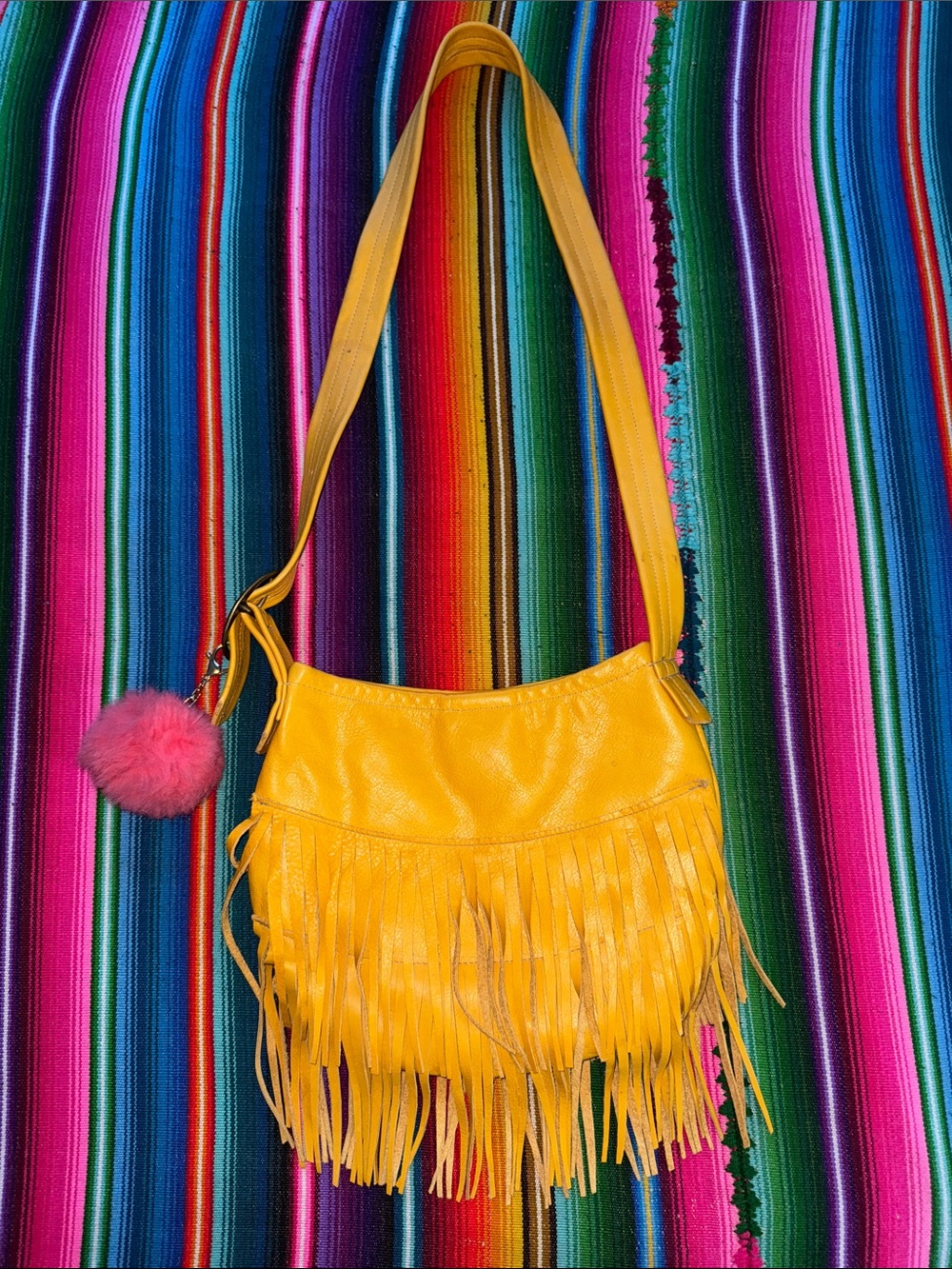 Vintage Jennifer Haley Leather Fringe Medium Stroll Bag